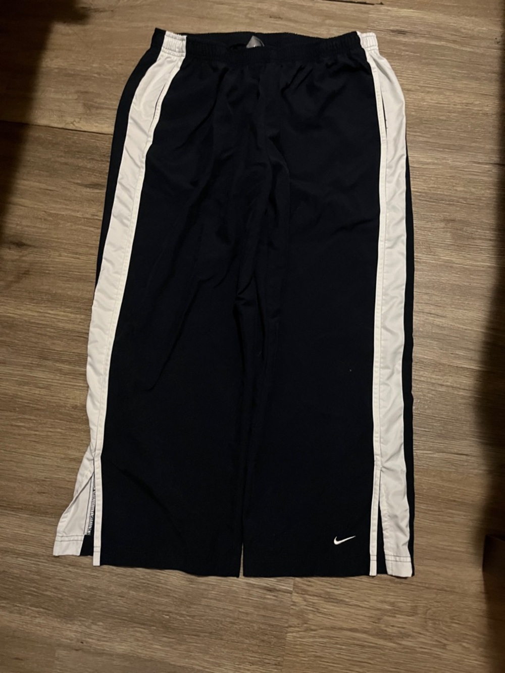 Nike Black Joggers with White Side Panels